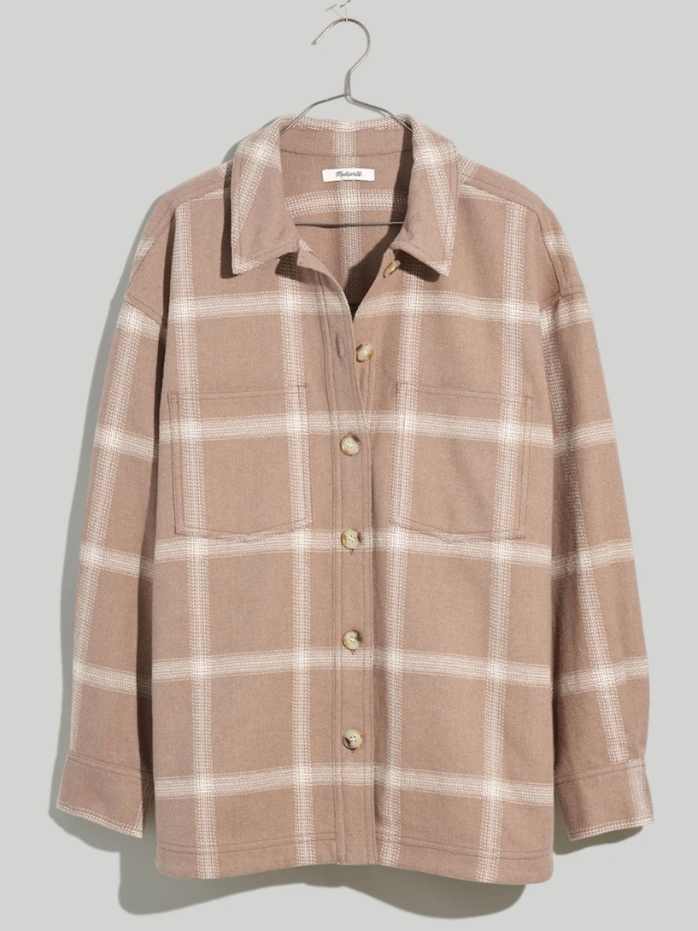 Madewell - Flannel Kentwood Oversized Shirt Jacket Windowpane - Large
